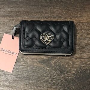 Juicy Couture Black Heart Quilted Wallet